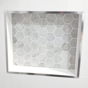 Hexagonal Tiled Bathroom Niche