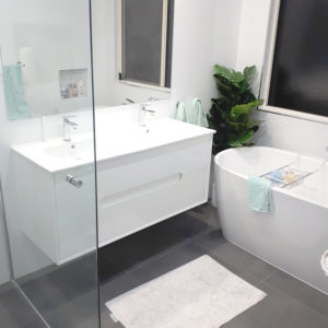 Grey and White Bathroom Design