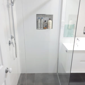 Shower with Tiled Niche