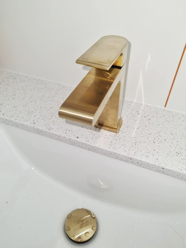 Brushed Brass Vanity Tapware