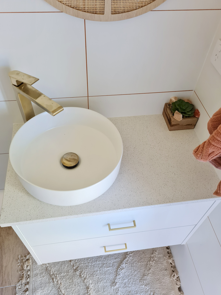 Brushed Brass Tapware & Vanity