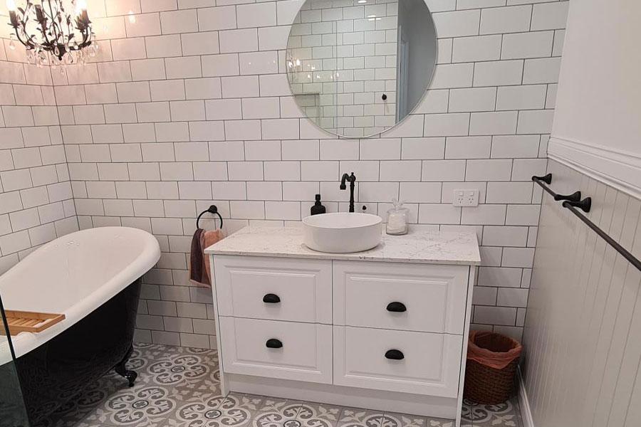 Colonial-style bathroom renovation Gold Coast