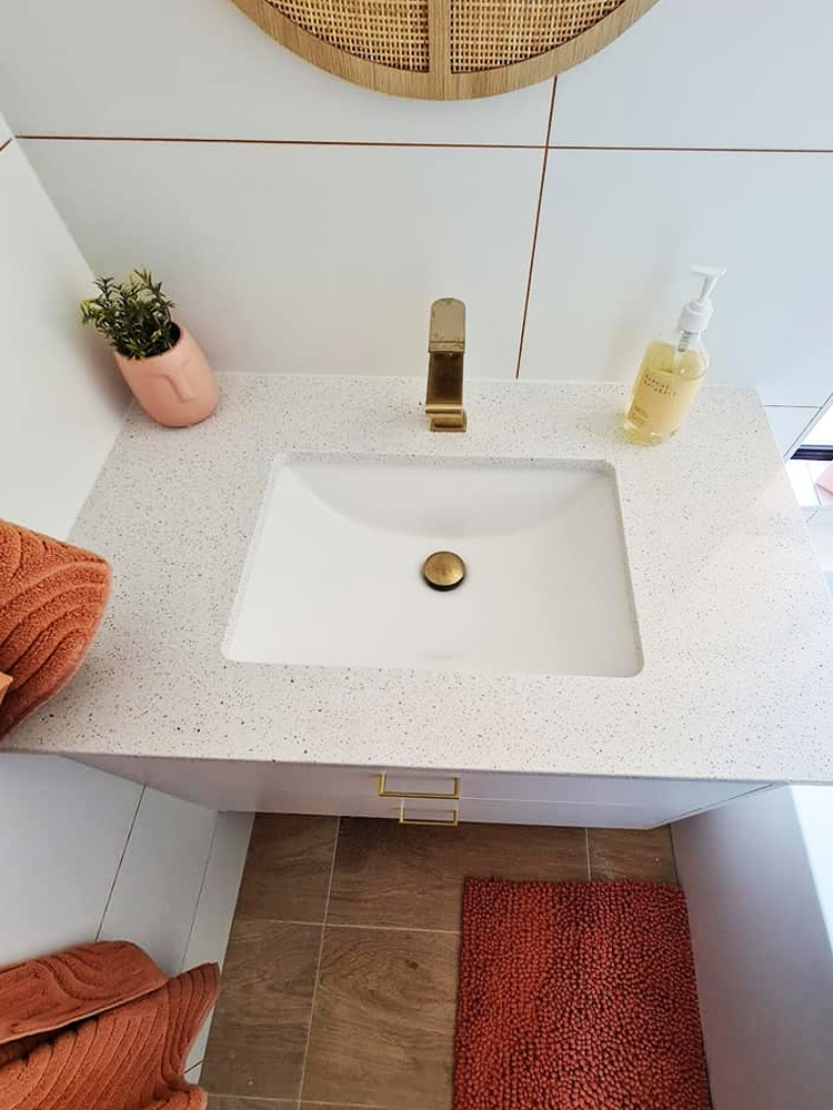 Custom Vanity with Stone Top