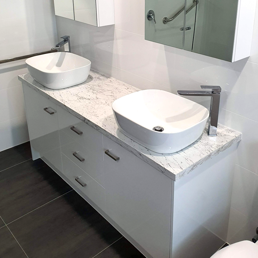 Double Mounted Basin Vanity