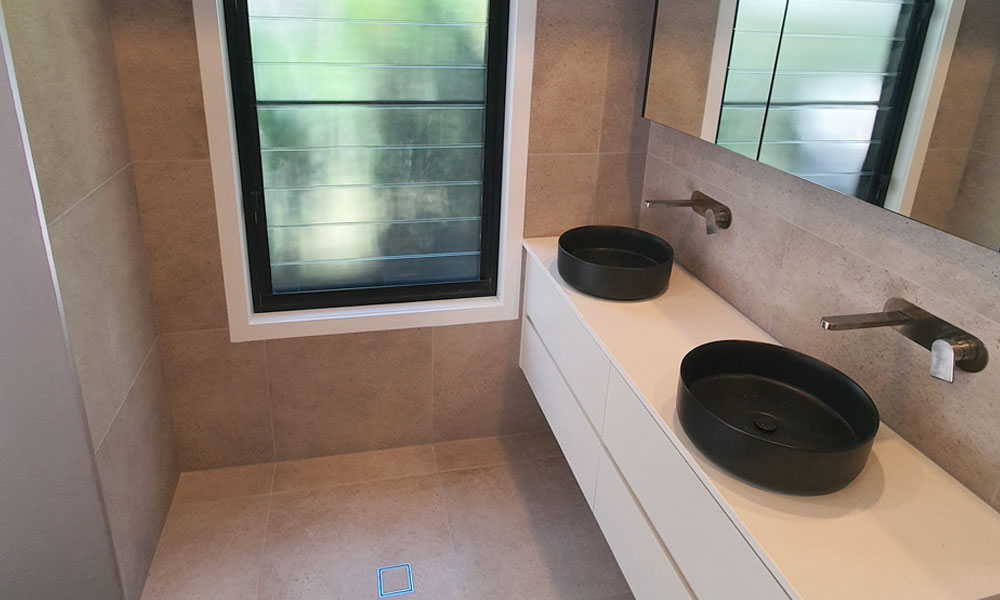 Double Black Mounted Basins