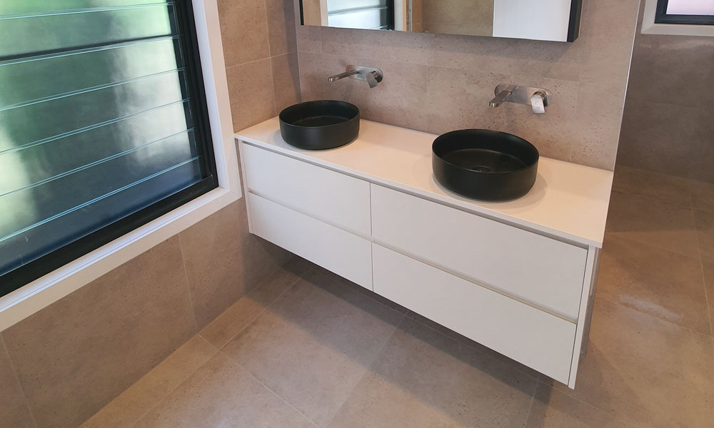 Custom Vanity with Louvres