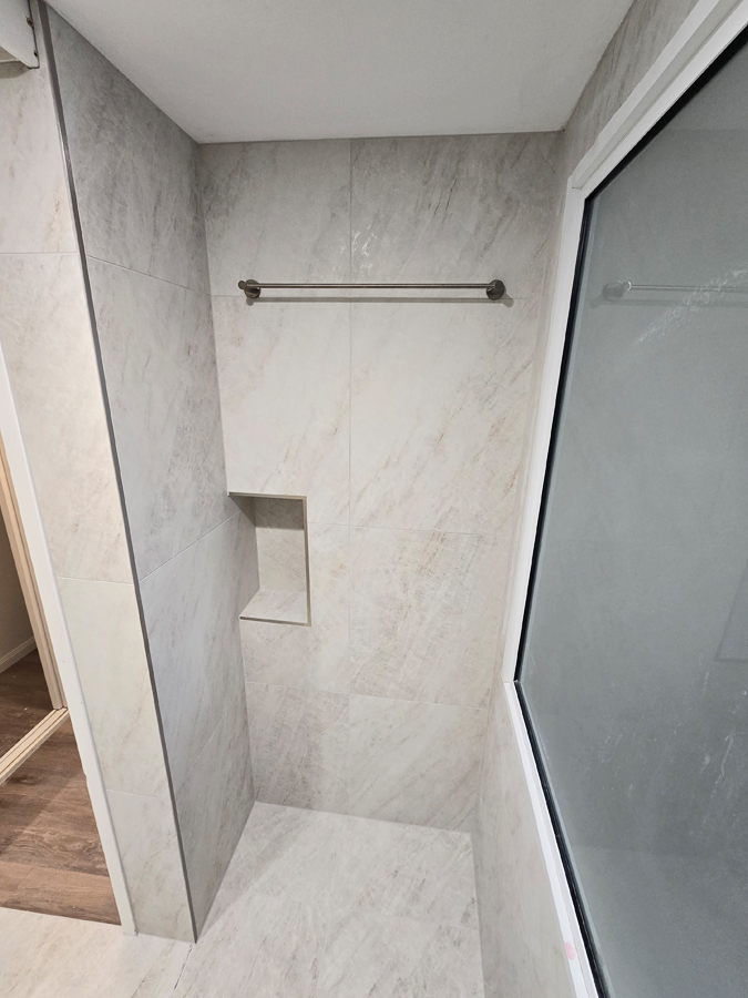Shower interior & tiling