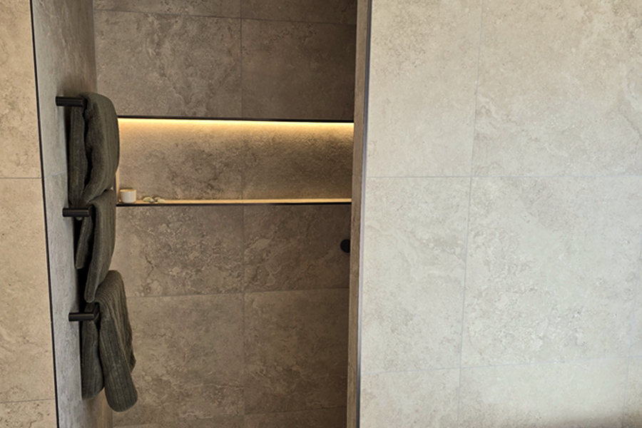 The shower entrance - sophisticated & stylish